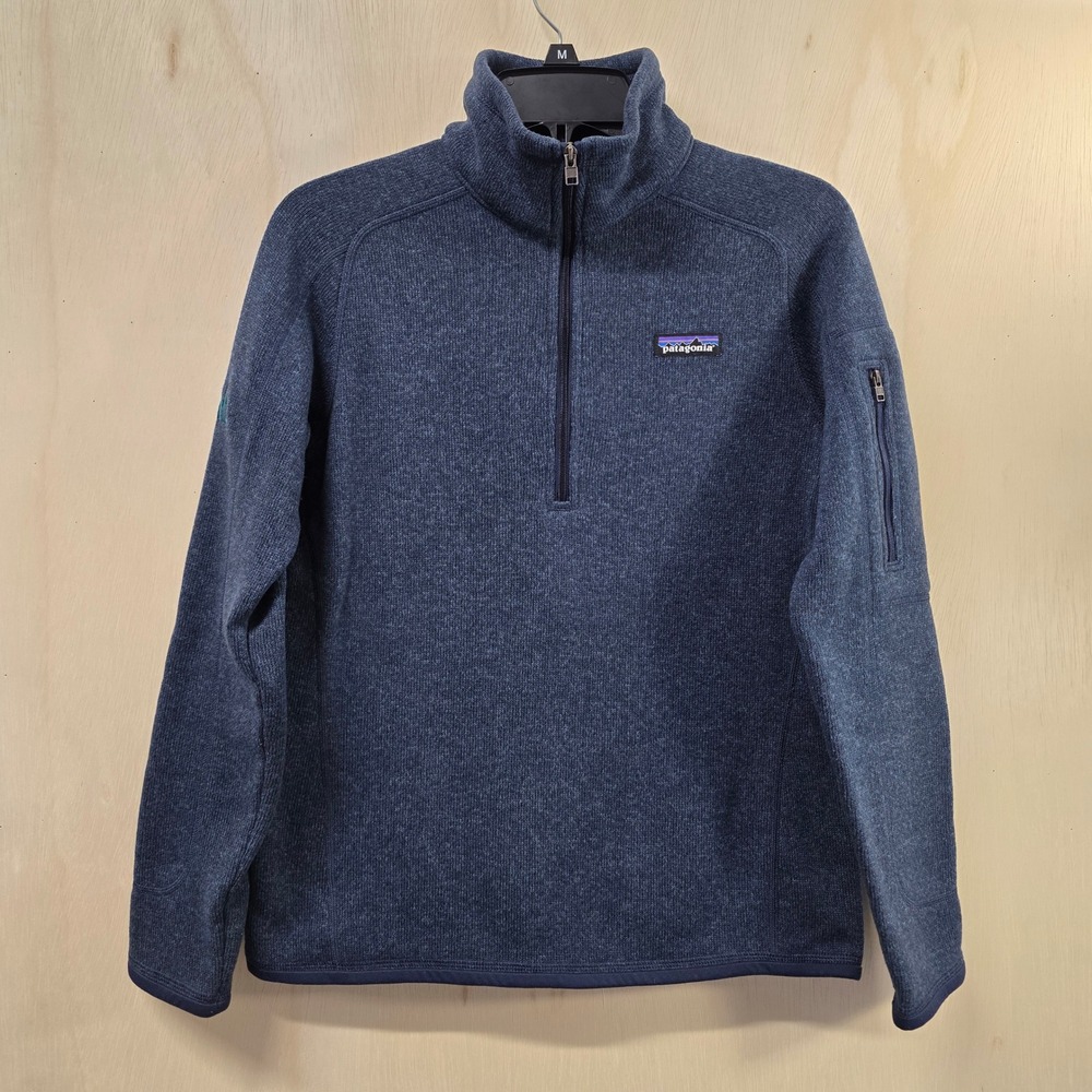 Patagonia Better Sweater 1/4 Zip Fleece Pullover Navy Blue Heather Womens Small